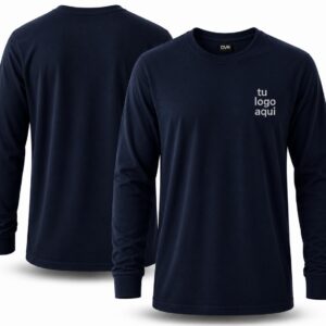 Reremera manga larga jersey peinado 24/1 calidad premium - Azul