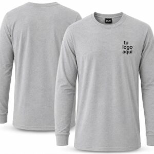 Remera manga larga jersey peinado 24/1 calidad premium - Gris Claro