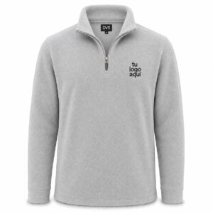 Buzo polar medio cierre calidad premium - Gris